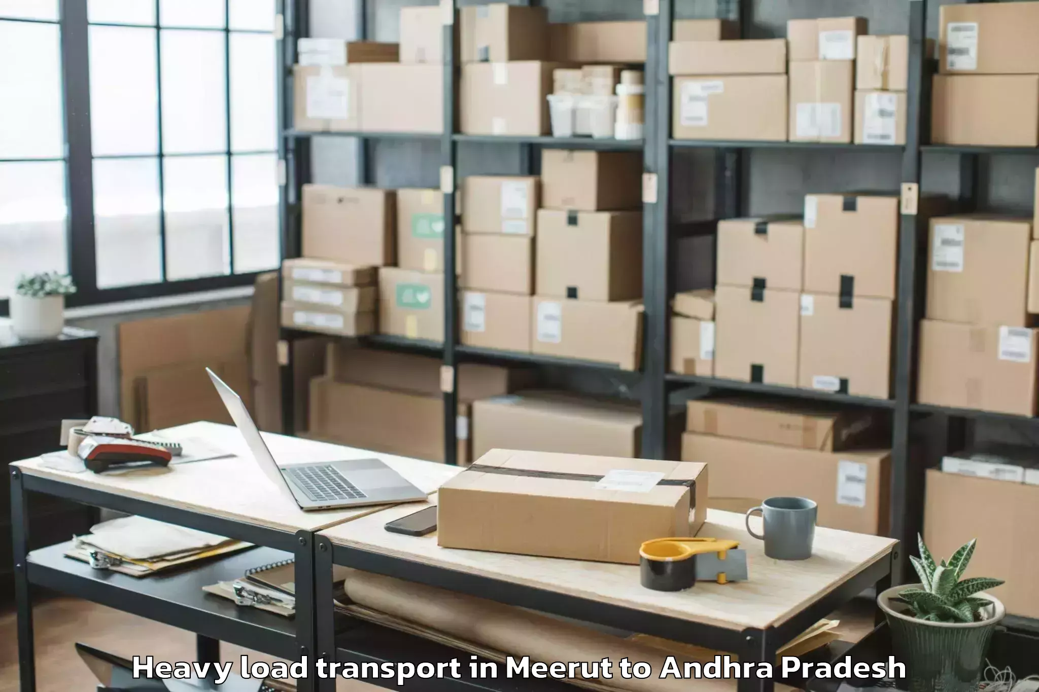 Book Meerut to Ganganapalle Heavy Load Transport Online